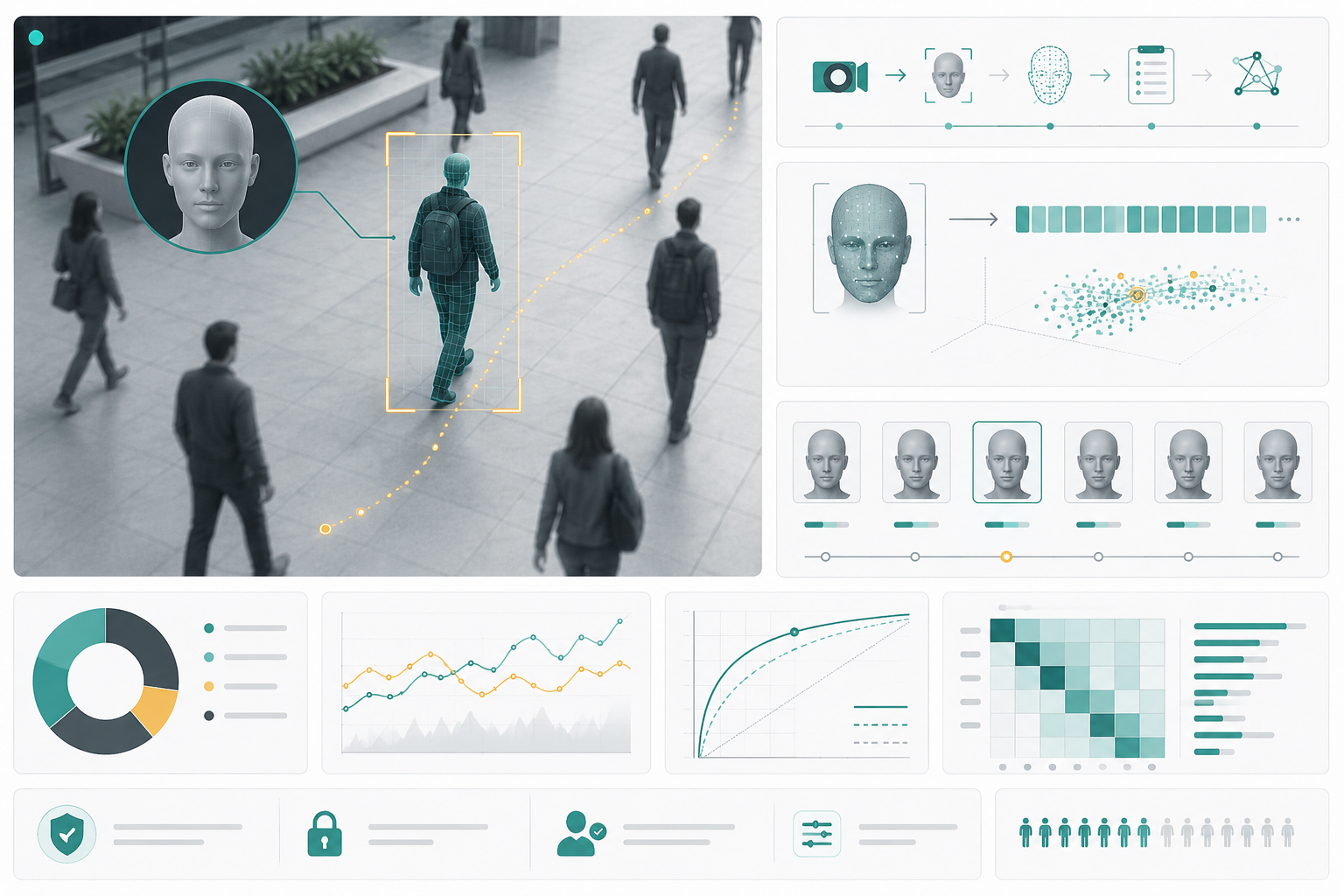 Face recognition infographic