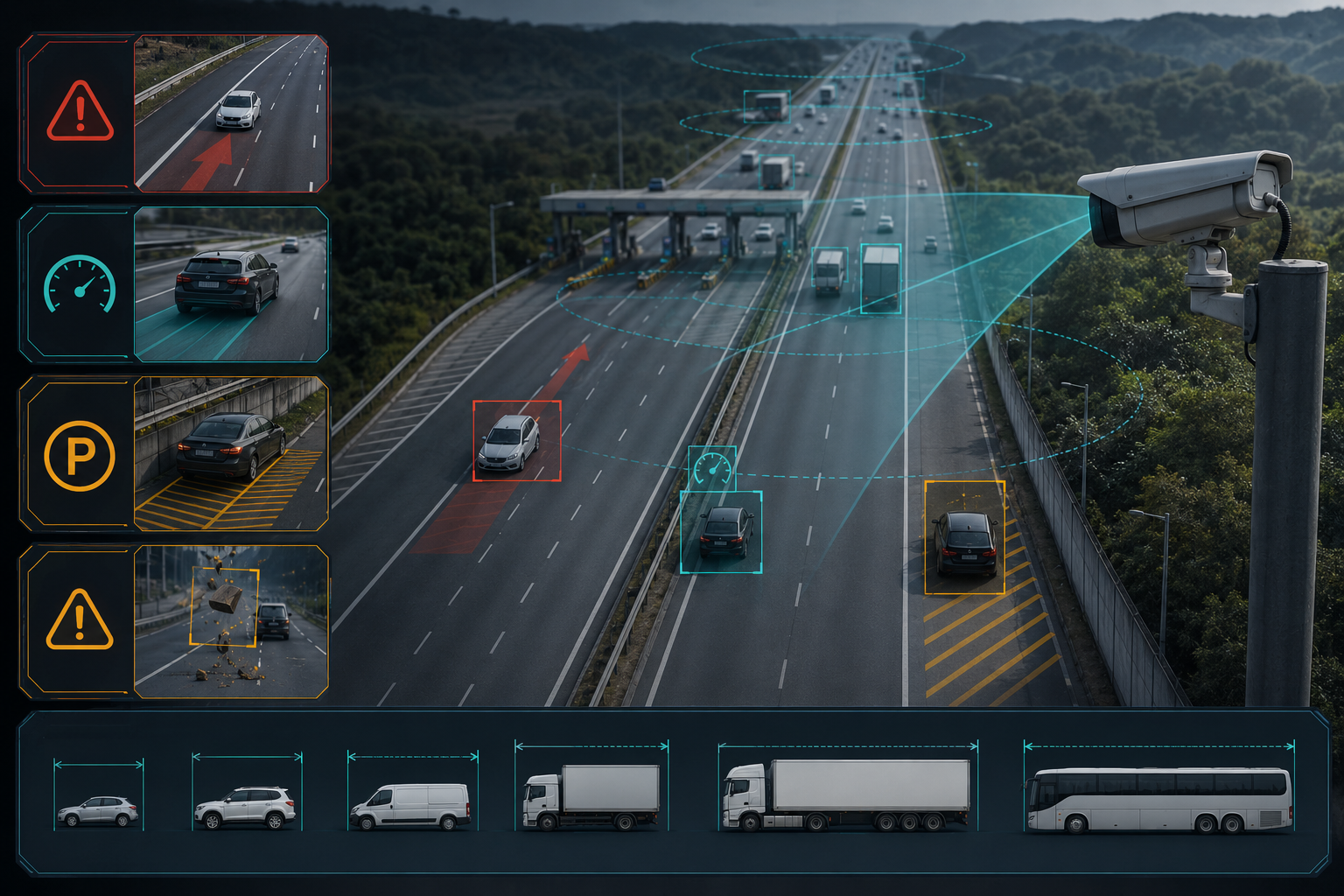 Road safety AI infographic