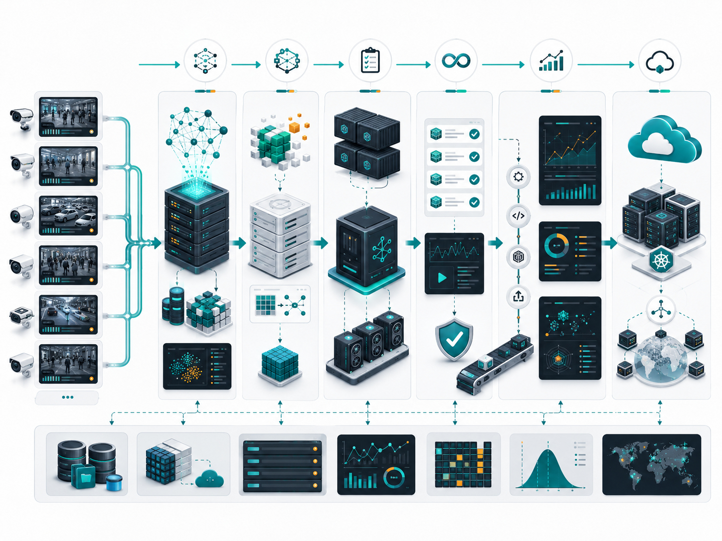 AI service pipeline infographic